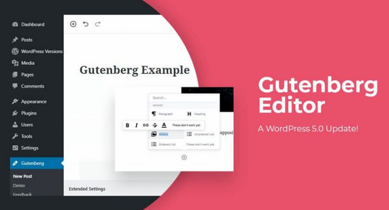Gutenberg WordPress editor